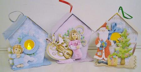 Bird House Gift Box or Tree Ornament - Cold & Frosty Morning by Pam Stubley
