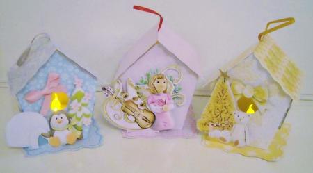 Bird House Gift Box or Tree Ornament- Teddy's Tree by Pam Stubley