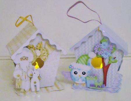 Bird House Gift Box or Tree Ornament- No Peeking Owls! by Pam Stubley