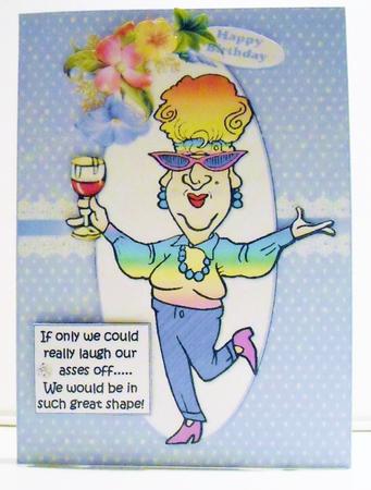 Edna Has a Good Laugh Quick Card by Pam Stubley