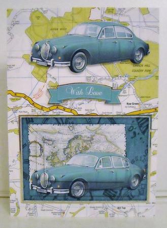 Vintage Car Pyramid Topper & Embellishments by Pam Stubley