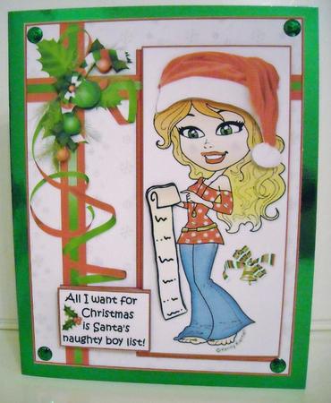 Teen Diva Christmas Quick Card by Pam Stubley