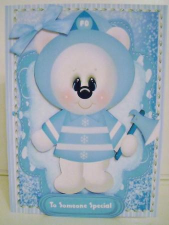 Lovely Little Frosty Bear Fireman by Pam Stubley