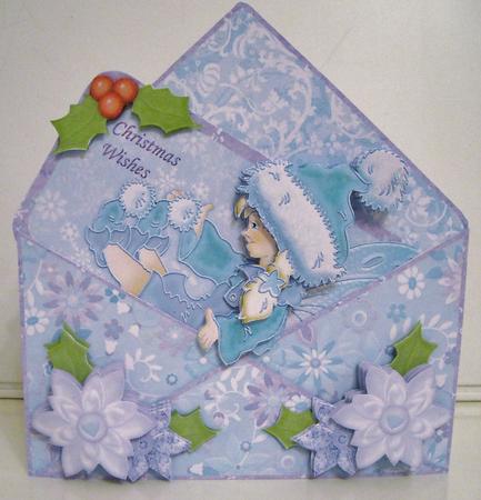 Christmas Fairy Envelope Peeper Card Mini Kit by Pam Stubley