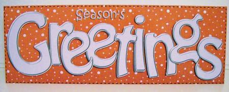 Large Dl Season's Greetings Quick Card 3D Decoupage by Pam Stubley