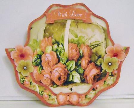 Vintage Painted Roses Shaped Over the Edge Mini Kit by Pam Stubley