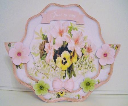 Vintage Painted Flowers Shaped Over the Edge Mini Kit by Pam Stubley