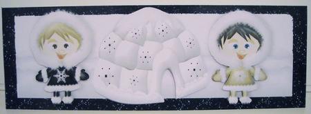 Little Eskimos with Igloo in the Snow Dl by Pam Stubley