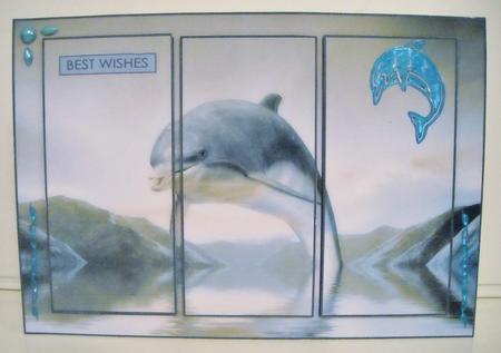 Dolphin Fantasy Panel Card by Pam Stubley