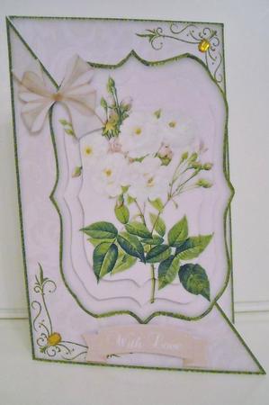 Vintage Roses A5 Corner Card & Decoupage Mini Kit by Pam Stubley