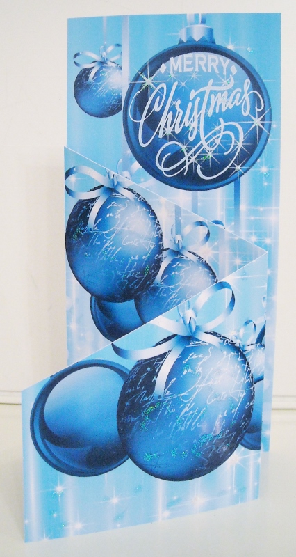 Blue Christmas Balls Cascade by Pam Stubley
