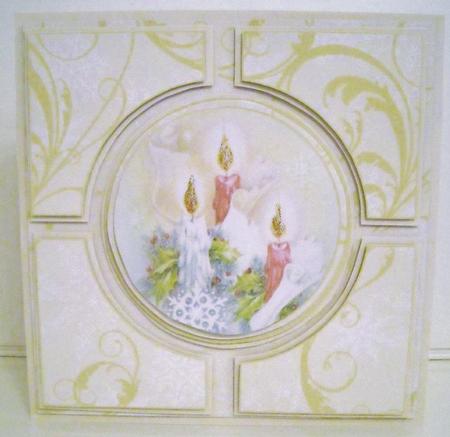 Candle Trio Cream Architects Quad 8in Cf Kit by Pam Stubley