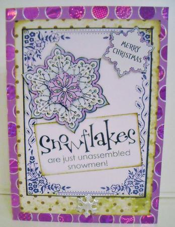 Chistmas Snowflake Topper - Purple by Pam Stubley