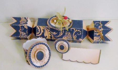 Table Setting Dinner Party Navy & Copper Sophistication Mini by Pam Stubley