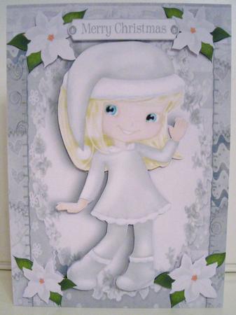 Little Blonde Girl in Silver Outfit by Pam Stubley