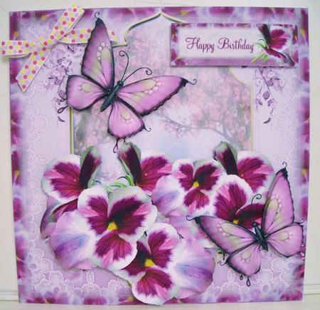 Purple Pansy Flutters by Pam Stubley