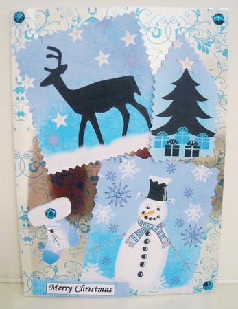 Mini Inked Toppers - Christmas Night - Blue & Purple by Pam Stubley