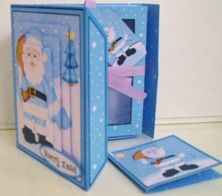 3D Xmas Santa's Sack Gift Box Card Kit & Pyramage by Pam Stubley