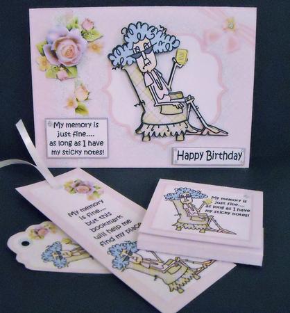 Stella & Her Sticky Notes Mini Kit, Note Cover and Bookmark by Pam Stubley