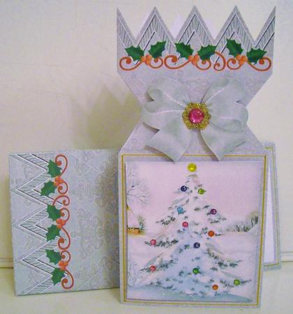 Snow Tree Cracker Card & Envelope Mini Kit by Pam Stubley