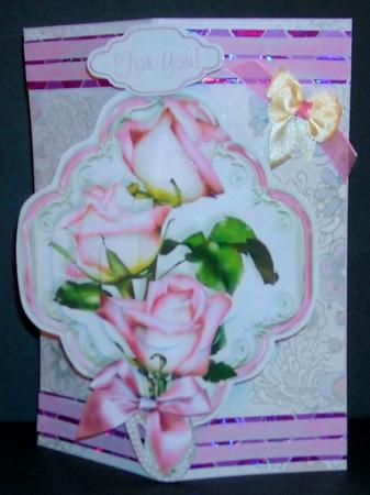 Fold Back Front Mini-kit - Shabby Roses by Pam Stubley