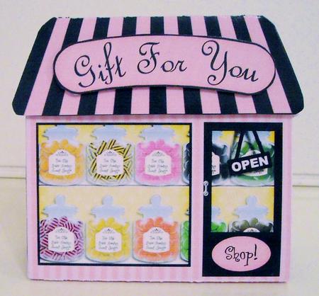 3D Little Sweet Shoppe Shop Gift Card Holder by Pam Stubley