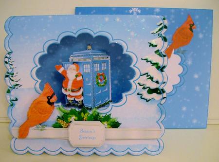 Santa Who Scalloped Tent Card Kit by Pam Stubley