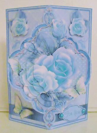 Fold Back Front Mini-kit - Blue Rose by Pam Stubley