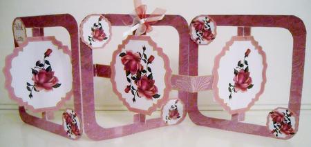 Accordion Zig Zag Card - Blush Roses by Pam Stubley
