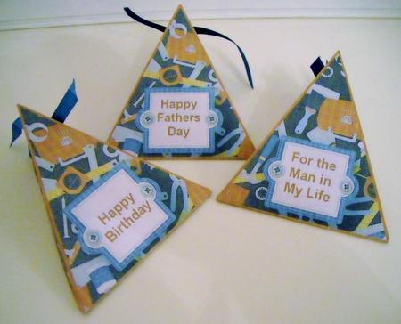 Tools for Men - Triangular Gift Boxes by Pam Stubley