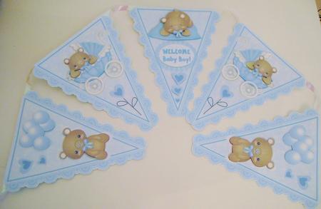 Banner Greetings Card Kit - New Baby Boy by Pam Stubley