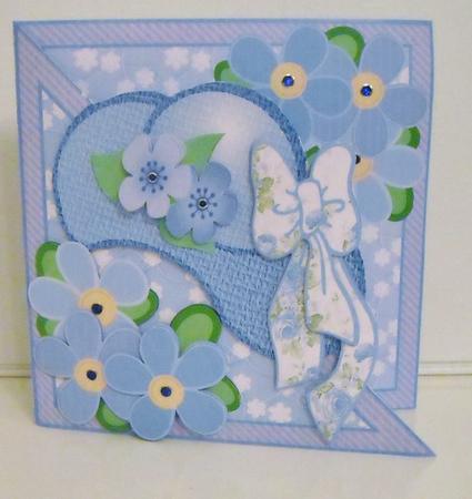 Diagonal Fold - Blue Hat by Pam Stubley