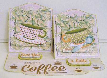 Caffeine Addict Pyramid Panel Staggered Easel Mini Kit by Pam Stubley