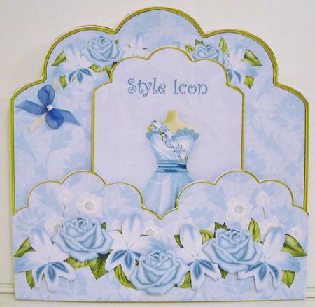 Blue Birdy Style Icon Scallop Fashion Tag Cf Mini Kit by Pam Stubley