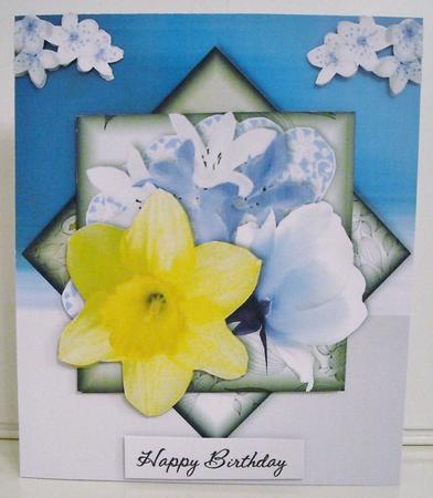 Birthday Mum Blue by Pam Stubley