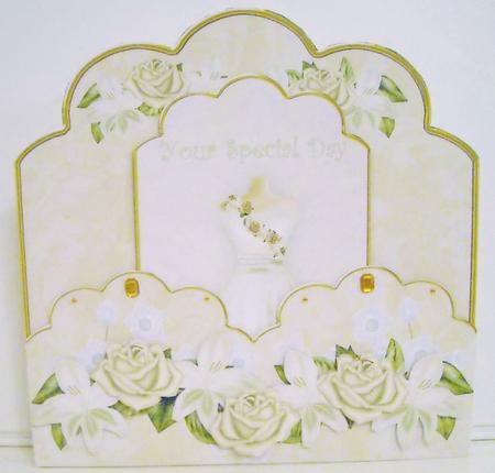 Cream Rose Special Day Scallop Fashion Tag Cf Mini Kit by Pam Stubley