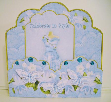 Blue Butterfly Celebrate in Style Fashion Tag Cf Minikit by Pam Stubley