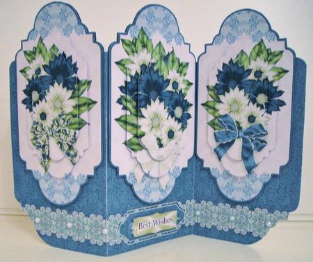 Floral and Lace Birthday Tri Panel Screen Kit by Pam Stubley
