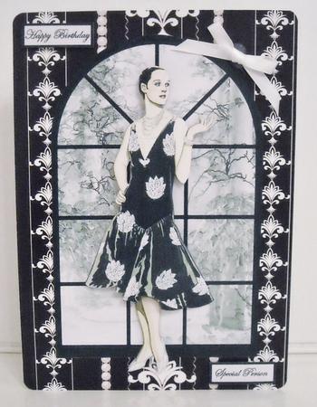 Fashion and Style Card with Decoupage by Pam Stubley