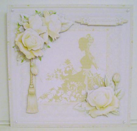Wedding Day Bride & Roses 8x8 Mini Kit & Decoupage by Pam Stubley