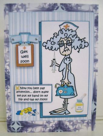 Nurse Stella Could Get Angry Quick Card by Pam Stubley