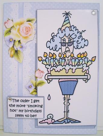Stella Smoking Hot Birthday Quick Card by Pam Stubley