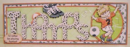 Create Any Name Red Football Card Kit by Pam Stubley