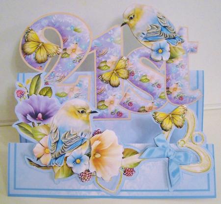 Words & Pictures Stepper Mini-kit - 21st Birthday-garden Key by Pam Stubley