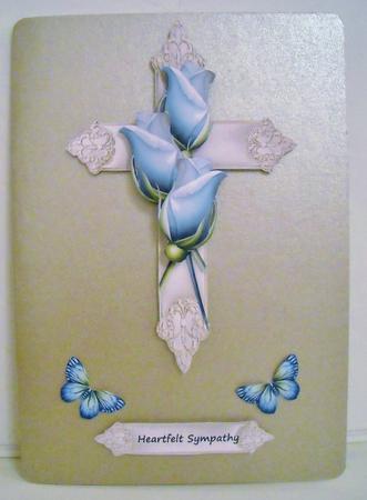Cross & Porcelain Roses by Pam Stubley