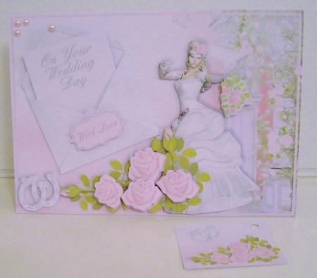 An Envelope on Top! Card Front Mini-kit - the Bride by Pam Stubley