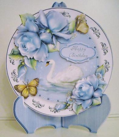 Porcelain Swan Plate Card Kit by Pam Stubley
