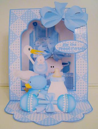 3D Open Front Easel Kit - Precious Gift - It's a Boy by Pam Stubley