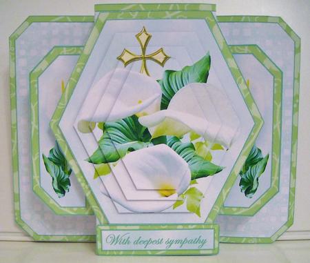 3D Double Pop-out- White Lilies -sympathy by Pam Stubley