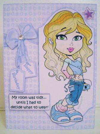 Teen Diva the Perils of Deciding What to Wear Quick Card by Pam Stubley